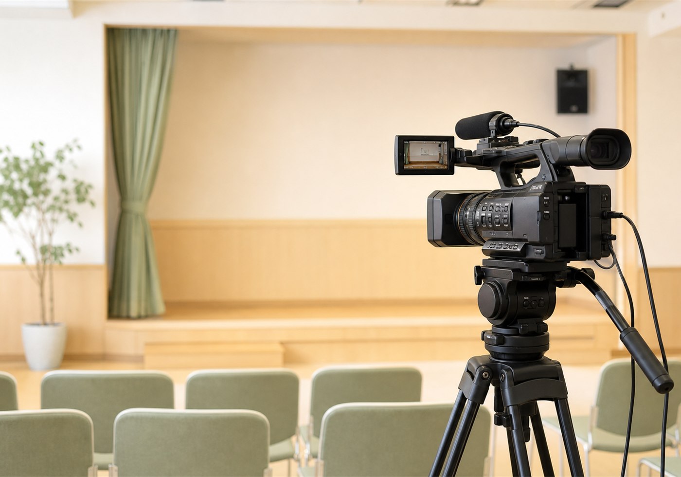 イベント会場に設置された撮影カメラ